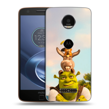 Пластиковый чехол на Lenovo Moto Z с принтом Шрек Shrek