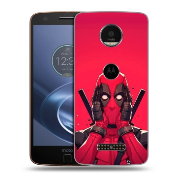 Пластиковый чехол на Lenovo Moto Z с принтом Дедпул Deadpool
