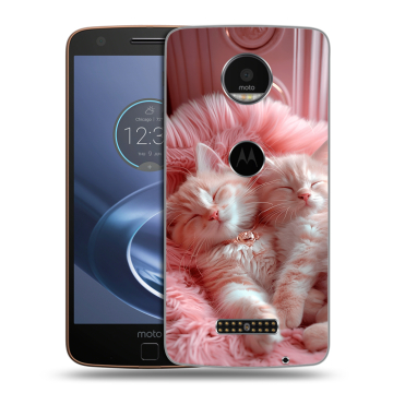 Пластиковый чехол на Lenovo Moto Z с принтом котята котики