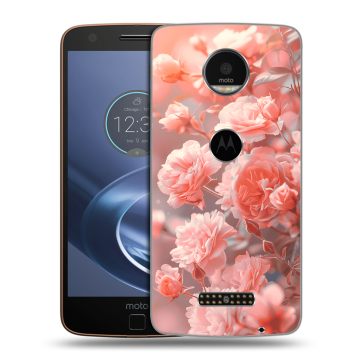 Пластиковый чехол на Lenovo Moto Z с принтом Розы цветы