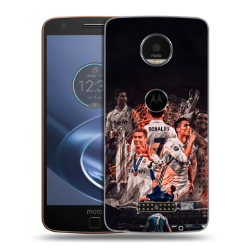 Пластиковый чехол на Lenovo Moto Z с принтом Реал Роналдо Real Ronaldo