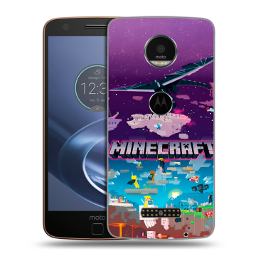 Пластиковый чехол на Lenovo Moto Z с принтом Майнкрафт Minecraft