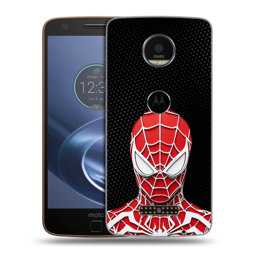 Пластиковый чехол на Lenovo Moto Z с принтом человек паук spiderman