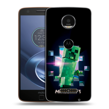 Пластиковый чехол на Lenovo Moto Z с принтом Майнкрафт Minecraft