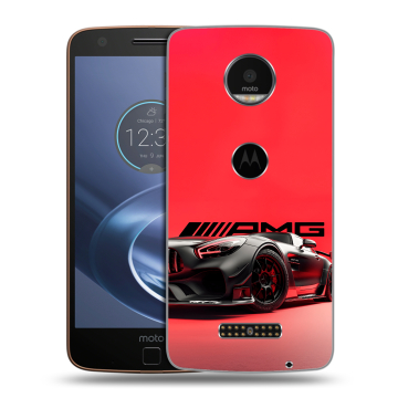 Пластиковый чехол на Lenovo Moto Z с принтом Мерседес Mercedes AMG