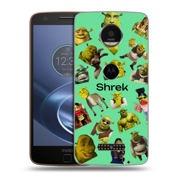 Пластиковый чехол на Lenovo Moto Z с принтом Шрек Shrek