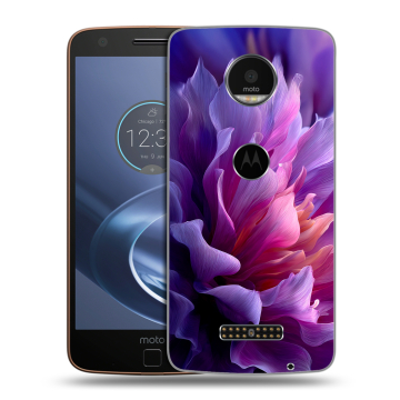 Пластиковый чехол на Lenovo Moto Z с принтом женский цветы
