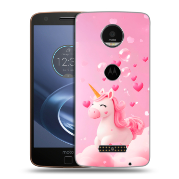 Пластиковый чехол на Lenovo Moto Z с принтом Единорог