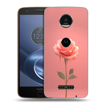 Пластиковый чехол на Lenovo Moto Z с принтом Розовая роза