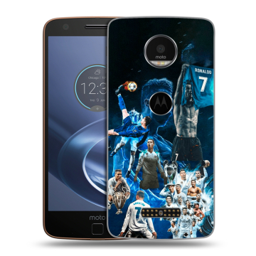 Пластиковый чехол на Lenovo Moto Z с принтом Реал Роналдо