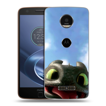 Пластиковый чехол на Lenovo Moto Z с принтом Как приручить дракона