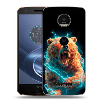 Пластиковый чехол на Lenovo Moto Z с принтом Медведь