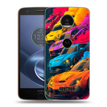 Пластиковый чехол на Lenovo Moto Z с принтом Тачки