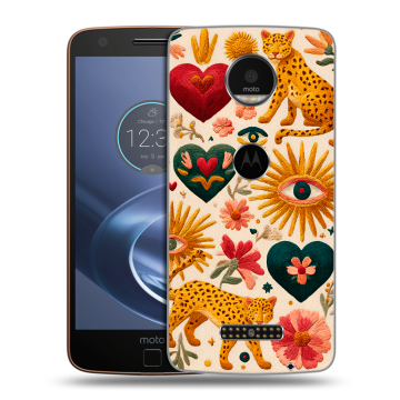 Пластиковый чехол на Lenovo Moto Z с принтом Модный принт