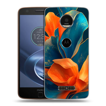 Пластиковый чехол на Lenovo Moto Z с принтом Цветы