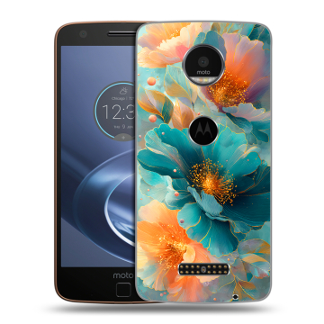 Пластиковый чехол на Lenovo Moto Z с принтом Цветы