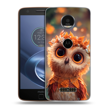 Пластиковый чехол на Lenovo Moto Z с принтом Милая сова