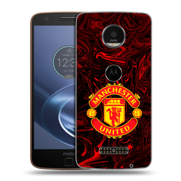 Пластиковый чехол на Lenovo Moto Z с принтом Manchester United