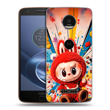Пластиковый чехол на Lenovo Moto Z с принтом Labubu Лабубу