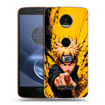 Пластиковый чехол на Lenovo Moto Z с принтом Naruto Наруто
