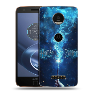 Пластиковый чехол на Lenovo Moto Z с принтом Harry Potter Гарри Поттер