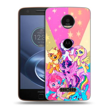 Пластиковый чехол на Lenovo Moto Z с принтом My little pony Дружба чудо