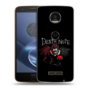 Пластиковый чехол на Lenovo Moto Z с принтом Death note Тетрадь смерти