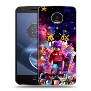 Пластиковый чехол на Lenovo Moto Z с принтом Roblox Роблокс