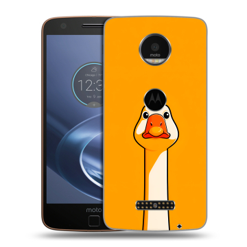 Пластиковый чехол на Lenovo Moto Z с принтом Смешная утка