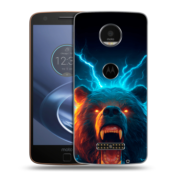 Пластиковый чехол на Lenovo Moto Z с принтом Медведь