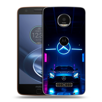 Пластиковый чехол на Lenovo Moto Z с принтом Mercedes Мерседес