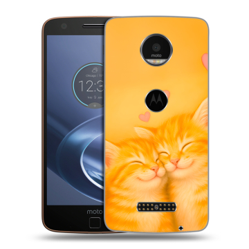 Пластиковый чехол на Lenovo Moto Z с принтом Милые котята