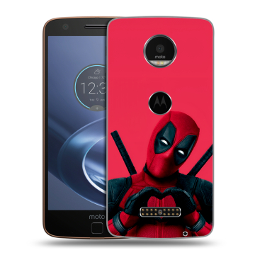 Пластиковый чехол на Lenovo Moto Z с принтом Дедпул Deadpool