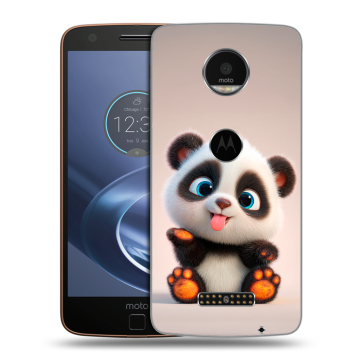 Пластиковый чехол на Lenovo Moto Z с принтом милая панда