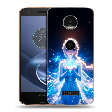 Пластиковый чехол на Lenovo Moto Z с принтом Холодное сердце Frozen