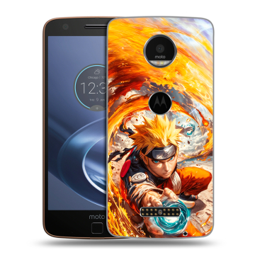 Пластиковый чехол на Lenovo Moto Z с принтом Аниме Наруто Naruto