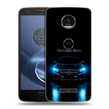 Пластиковый чехол на Lenovo Moto Z с принтом Mercedes Мерседес