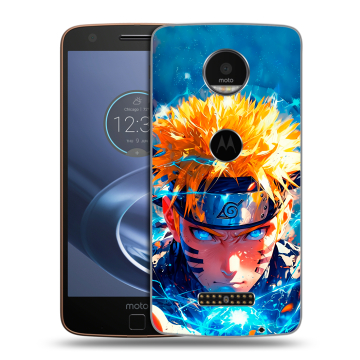 Пластиковый чехол на Lenovo Moto Z с принтом Аниме Наруто Naruto