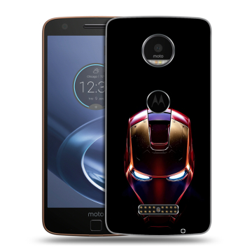 Пластиковый чехол на Lenovo Moto Z с принтом IronMan Железный человек