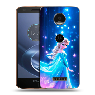 Пластиковый чехол на Lenovo Moto Z с принтом Холодное сердце Frozen