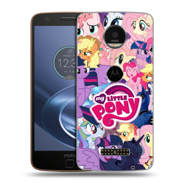 Пластиковый чехол на Lenovo Moto Z с принтом My little pony Дружба чудо