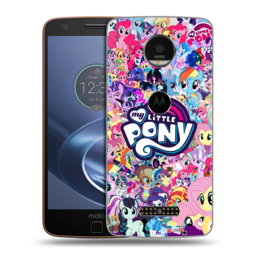 Пластиковый чехол на Lenovo Moto Z с принтом My little pony Дружба чудо