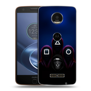 Пластиковый чехол на Lenovo Moto Z с принтом Игра Кальмара