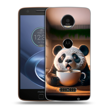 Пластиковый чехол на Lenovo Moto Z с принтом смешная панда