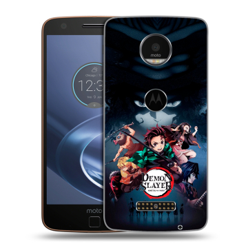 Пластиковый чехол на Lenovo Moto Z с принтом Demon Slayer Клинок рассекающий демонов