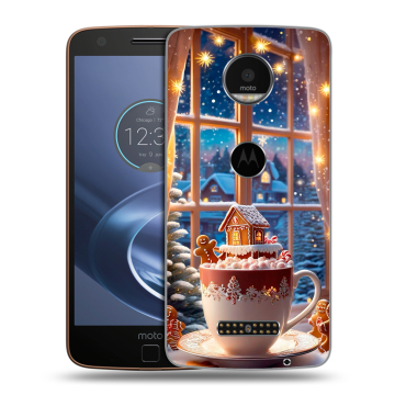 Пластиковый чехол на Lenovo Moto Z с принтом Новый год