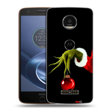 Пластиковый чехол на Lenovo Moto Z с принтом Новый год Гринч