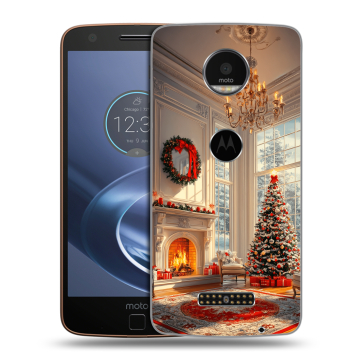 Пластиковый чехол на Lenovo Moto Z с принтом Новый год