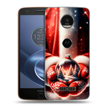 Пластиковый чехол на Lenovo Moto Z с принтом Новый год