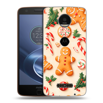 Пластиковый чехол на Lenovo Moto Z с принтом Новый год